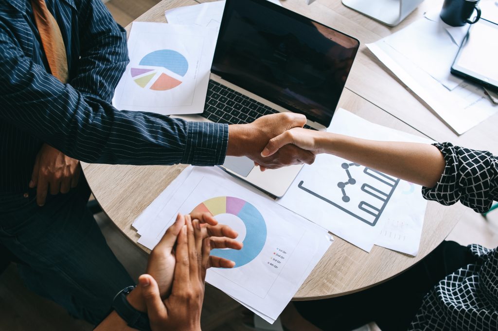 business partners shaking hands